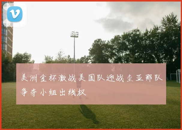 美洲金杯激战美国队迎战圭亚那队争夺小组出线权